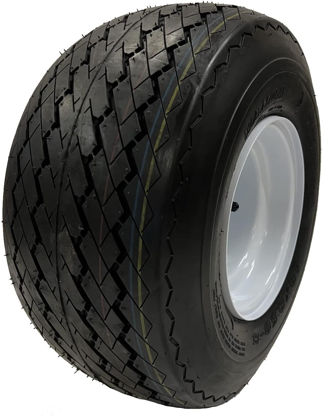 eCustomRim Golf Cart Wheels & Tires Combo 18x8.50-8 Set of 4 for Club Car EZGO Cushman - DOT Approved, Turf Safe