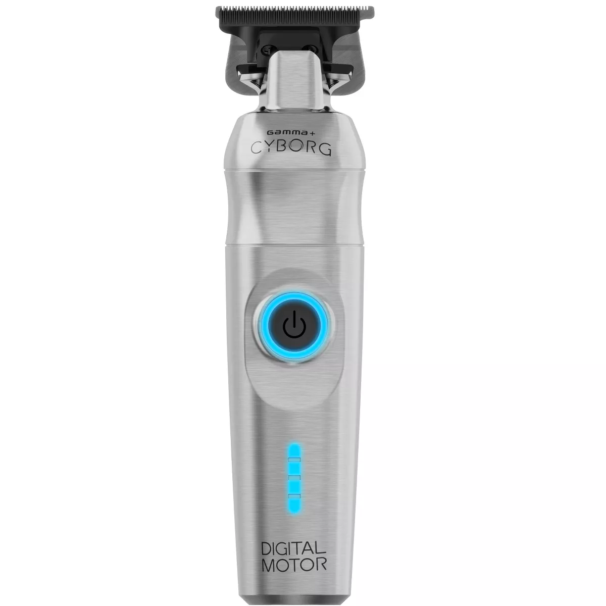 GAMMA+ Cyborg Professional Metal Hair Trimmer, Digital Brushless Motor, Stainless-Steel Blades, Lithium-Ion Battery, Ergonomic Design