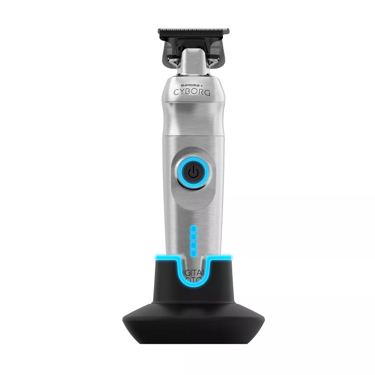 GAMMA+ Cyborg Professional Metal Hair Trimmer, Digital Brushless Motor, Stainless-Steel Blades, Lithium-Ion Battery, Ergonomic Design