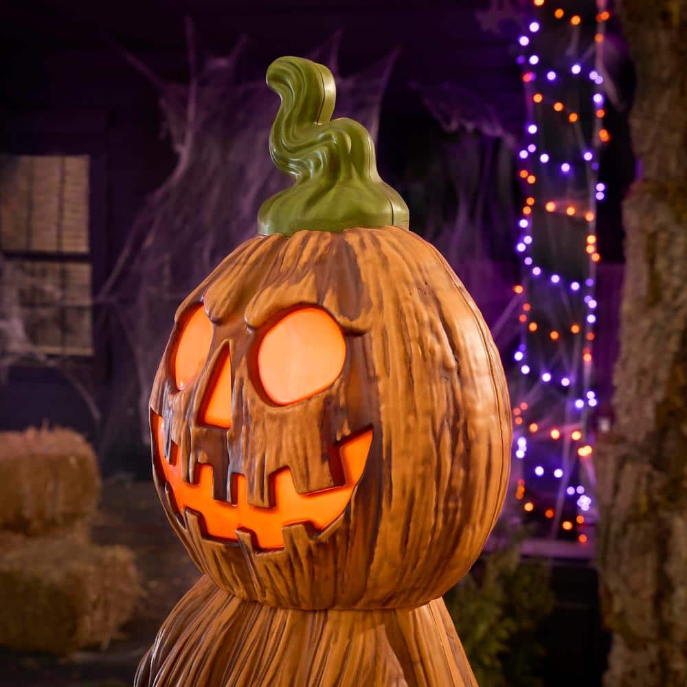 Giant-Sized LED Jack-O-Lanterns Stack 8.5 ft - Halloween Decoration with Timer, Weather-Resistant, Indoor/Outdoor Use