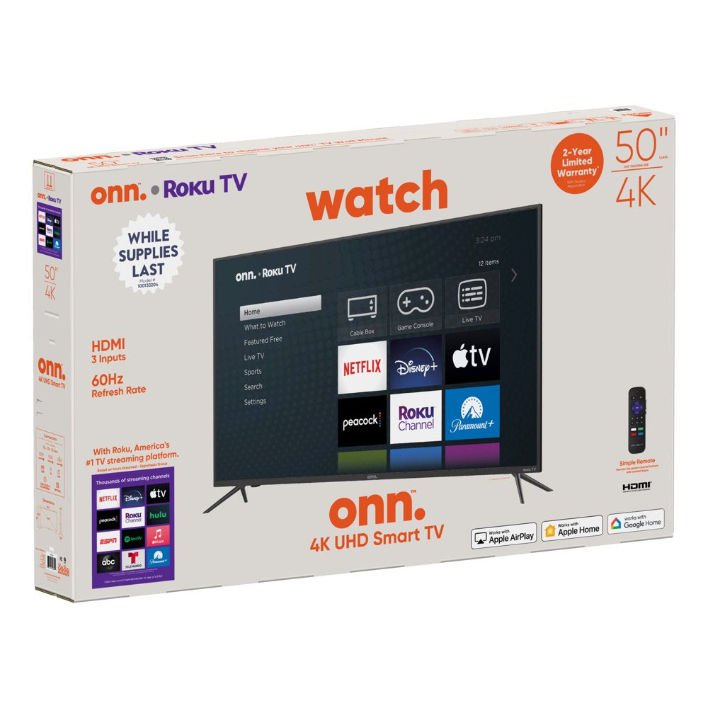 Roku 50" 4K UHD LED Smart TV HDR with Voice Control & Smart Home Compatibility