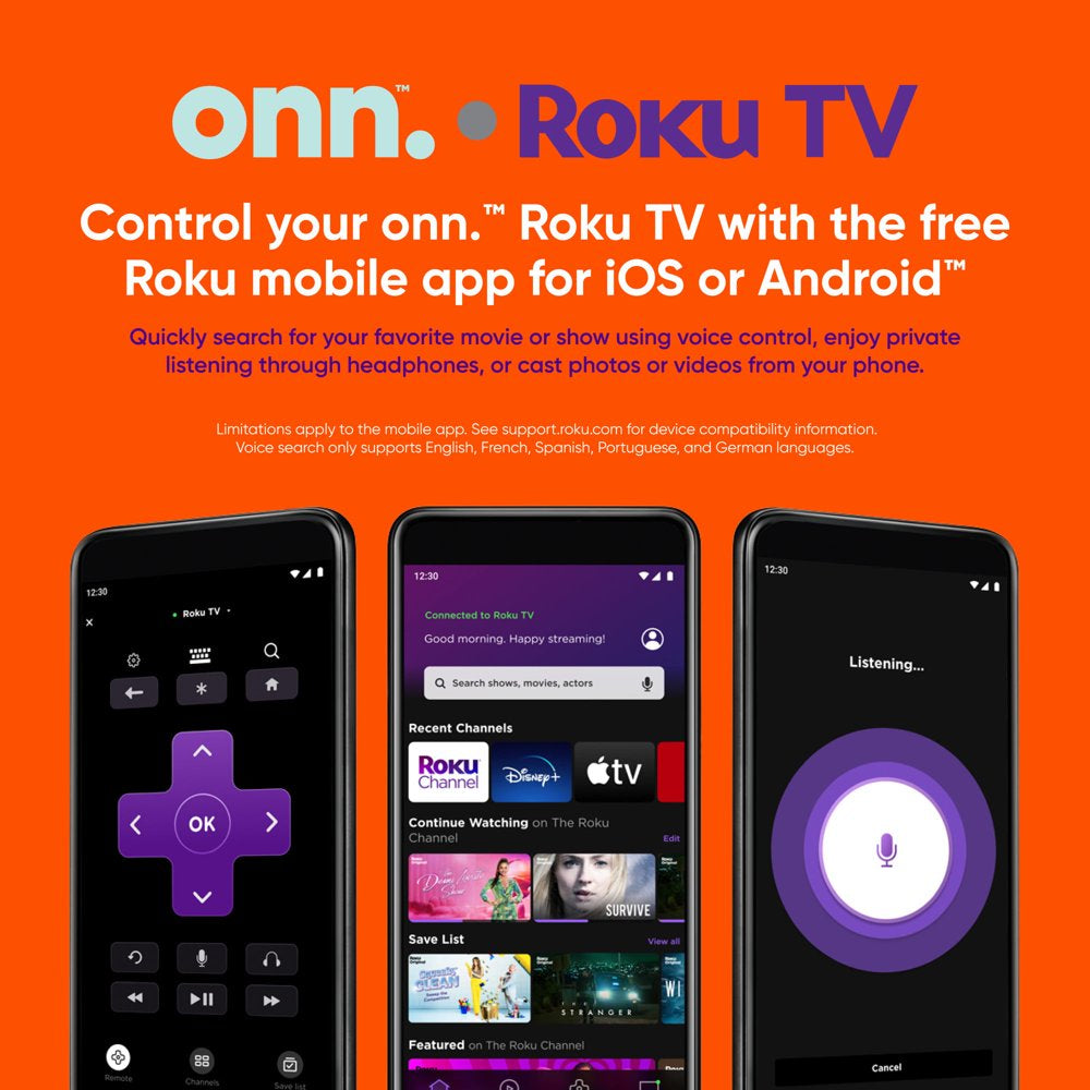 Roku 50" 4K UHD LED Smart TV HDR with Voice Control & Smart Home Compatibility