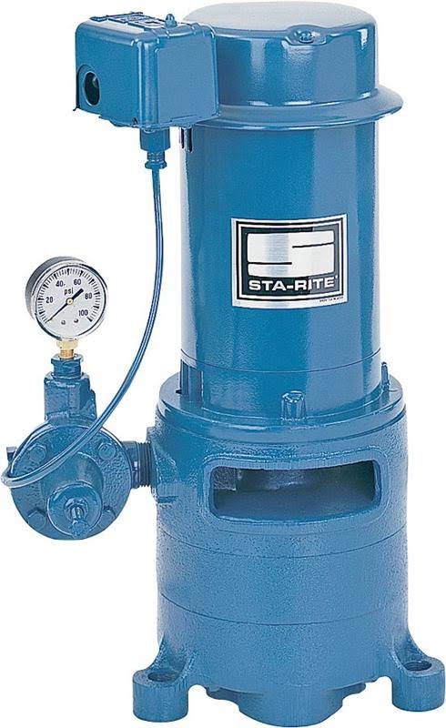 Sta-Rite MS Series 1HP Vertical Multi-Stage Deep Well Jet Pump with Cast Iron Body and Stainless Steel Shaft
