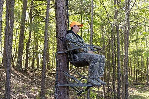 Summit Viper SD Climbing Treestand - Lightweight Aluminum, Foam-Padded Seat, 300 lbs Capacity, Safety Harness Included