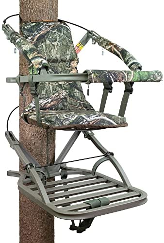 Summit Viper SD Climbing Treestand - Lightweight Aluminum, Foam-Padded Seat, 300 lbs Capacity, Safety Harness Included