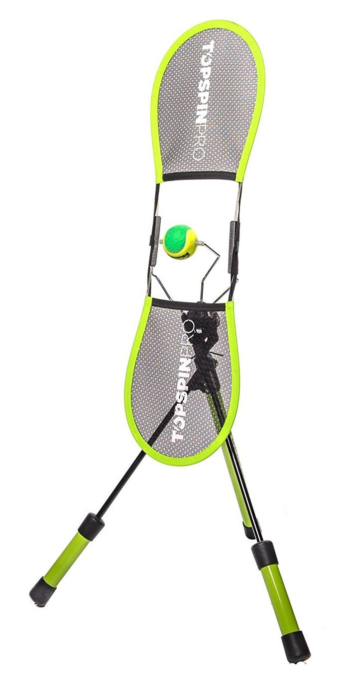 Topspin Pro Tennis Training Aid - Master Topspin & Ball Control with Mesh Screen & Spring-Loaded Ball