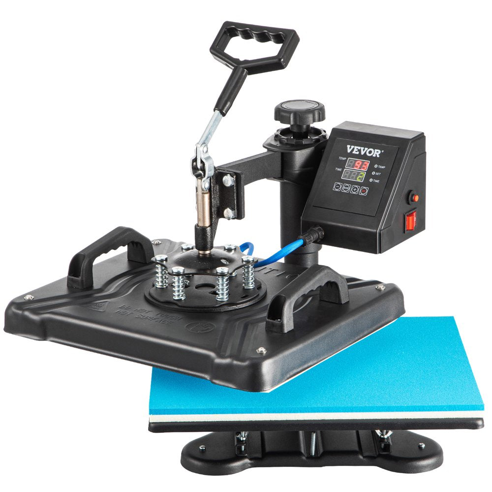 VEVOR 5 in 1 Digital Heat Press Machine for T-Shirts, Hats, Mugs, Plates - 360° Rotation, 1050W, Insulated, Complete Kit