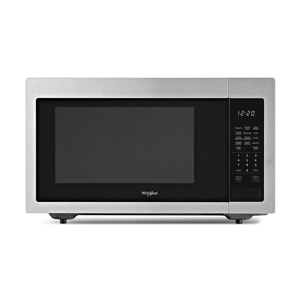 Whirlpool 1.6 Cu. Ft. Stainless Steel Countertop Microwave, 1200W, Sensor Cooking, Touch Controls