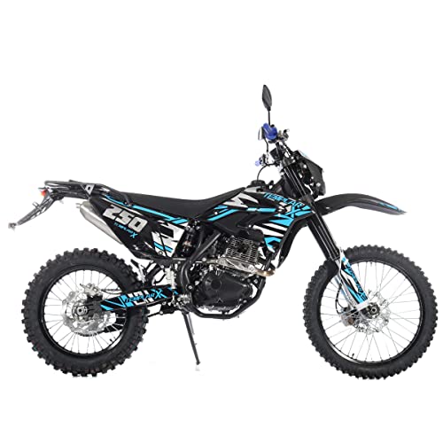 X-PRO Templar X 250cc Dirt Bike, 6-Speed, Zongshen Engine, LED Lights, 21"/18" Alloy Wheels, Manual