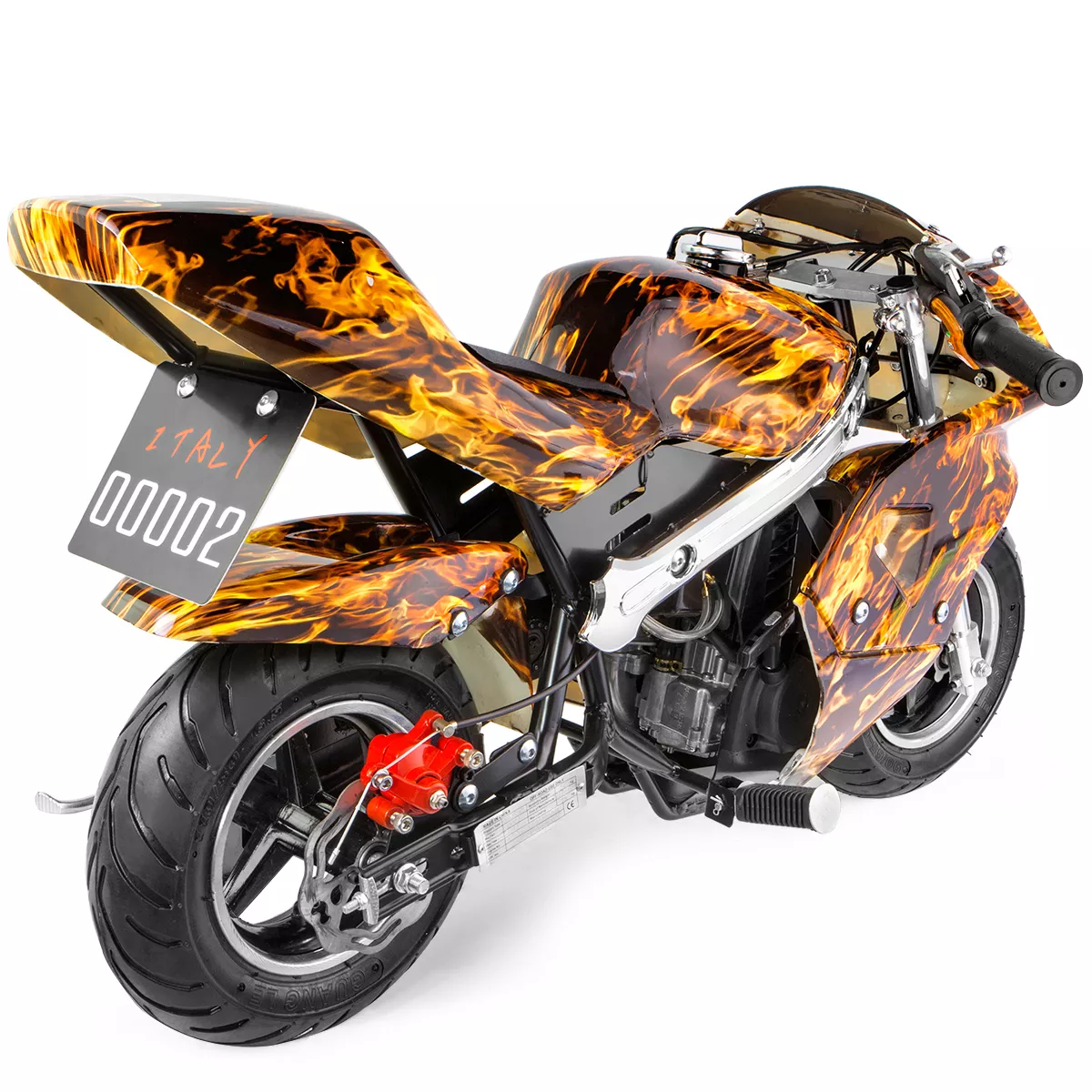 XtremepowerUS Kids Mini Ride On Motorcycle 40CC 4-Stroke Yellow Pocket Bike