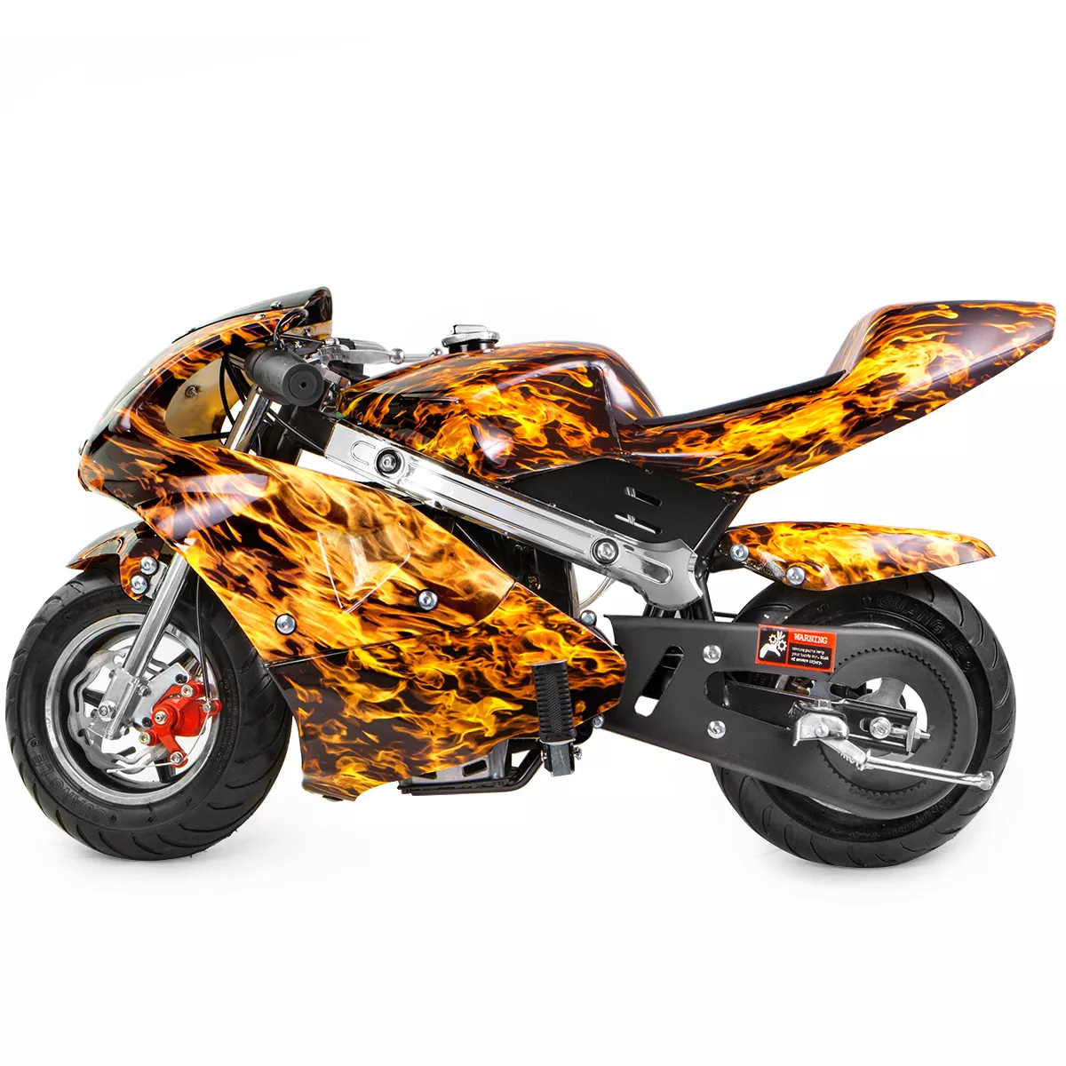 XtremepowerUS Kids Mini Ride On Motorcycle 40CC 4-Stroke Yellow Pocket Bike