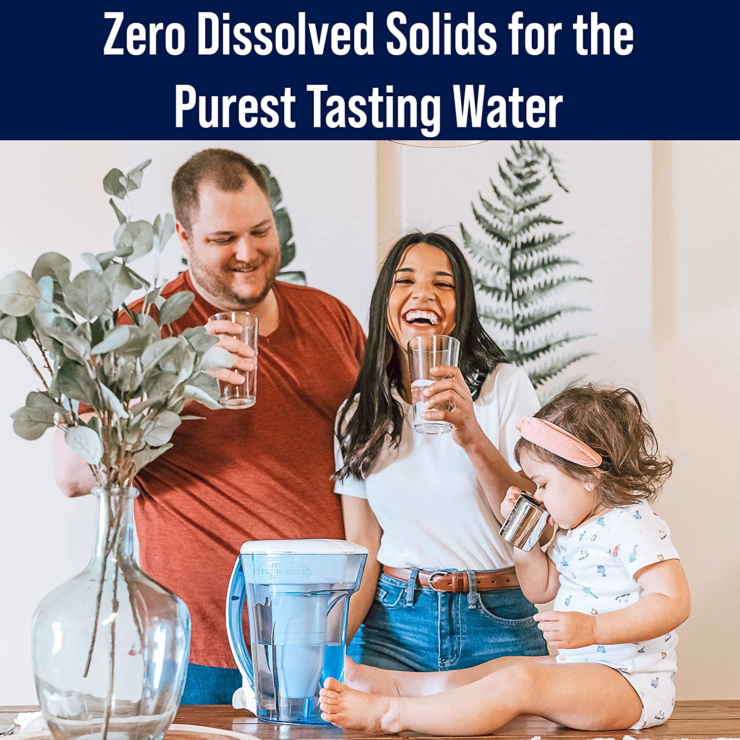 ZeroWater 12-Pack BPA-Free Replacement Filters for Pitchers & Dispensers - NSF Certified, Removes 99.6% TDS, Lead & Heavy Metals